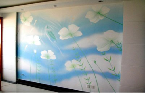 洋县画墙绘怎么画好白云的蓬松感？