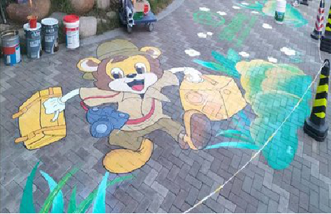 洋县夏季画地面彩绘会遇到的问题