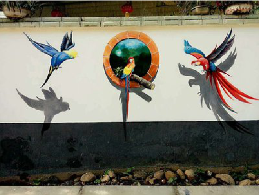 洋县视觉错位-3D墙绘设计