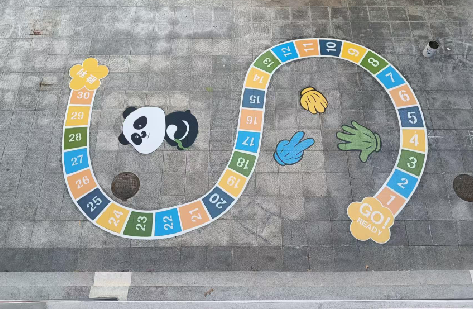 洋县地面游戏彩绘