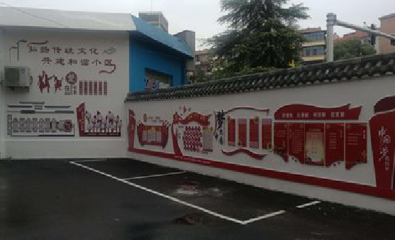 洋县社区文化墙的创意设计。