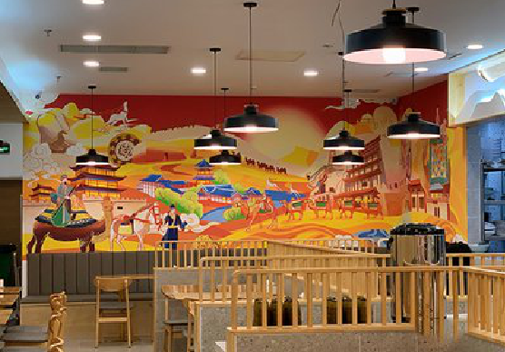 洋县商业空间彩绘介绍。