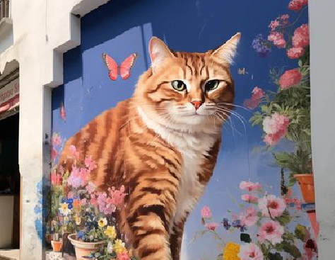 洋县自己绘制有个性的手绘墙