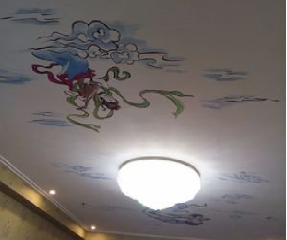 洋县如何快速绘制天花板上的手绘墙？