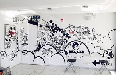 洋县手绘墙并非传统涂鸦。